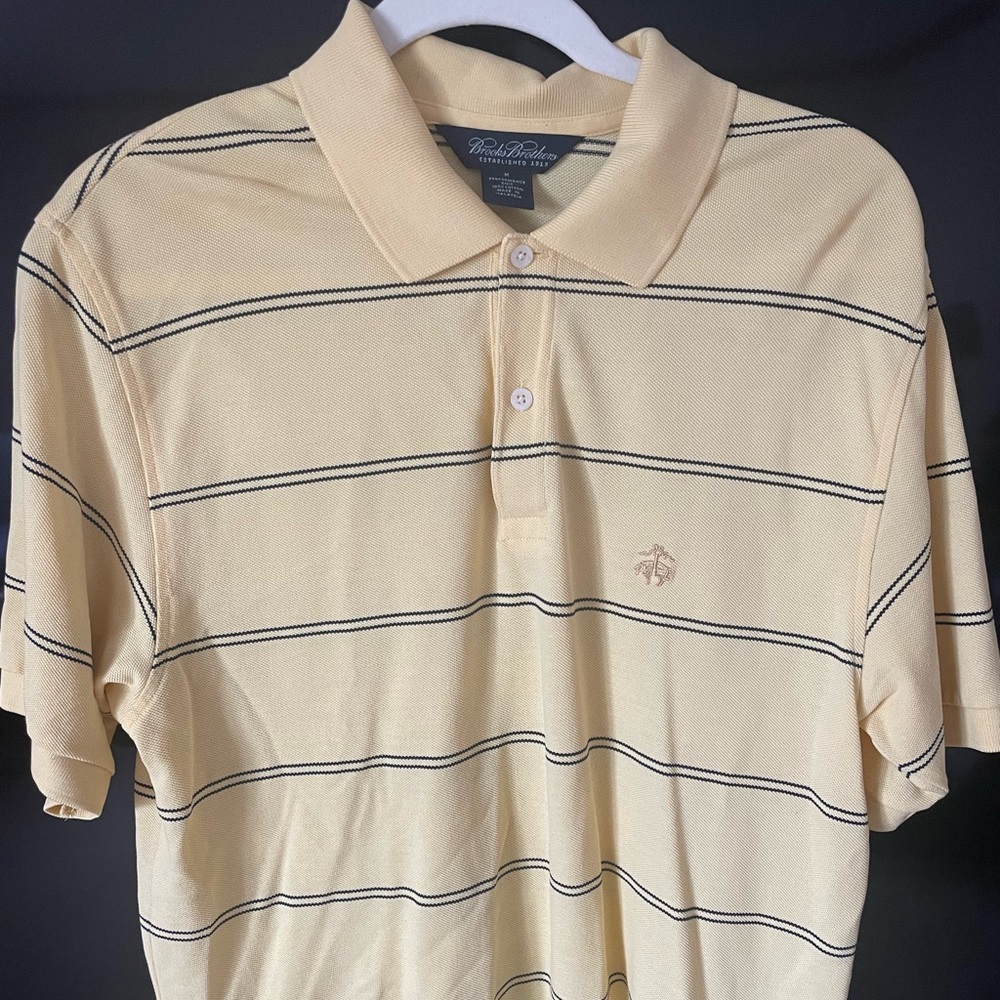 Brooks Brothers Performance Polo Shirt Men's Sz Large Short Sleeve Original Fit